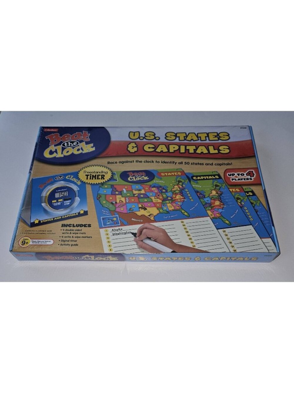NEW Lakeshore Beat Clock US States & Capitals Mats Markers Timer FACTORY SEALED
